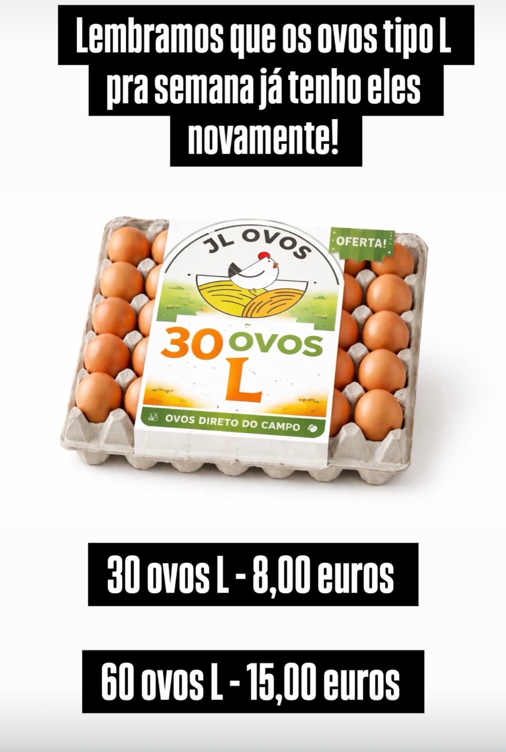 Preços JL Ovos